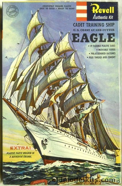 Revell 1/254 US Coast Guard Cutter Eagle With Sails And S Cement - 'S' Issue, H347-298 plastic model kit